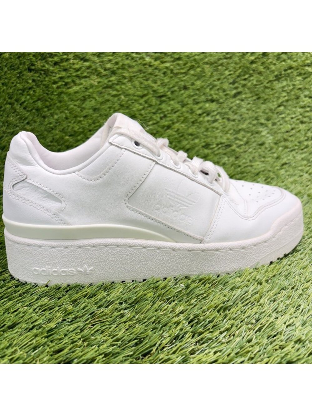 Adidas Forum Bold Low Womens Size 7.5 White Athletic Lifestyle Shoes Sneakers